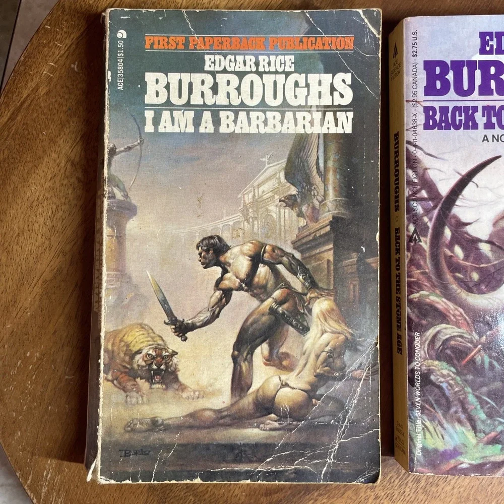 Edgar Rice Burroughs: I am a Barbarian‎ 1st Ed. & Back to the Stone Age 13th Ed.